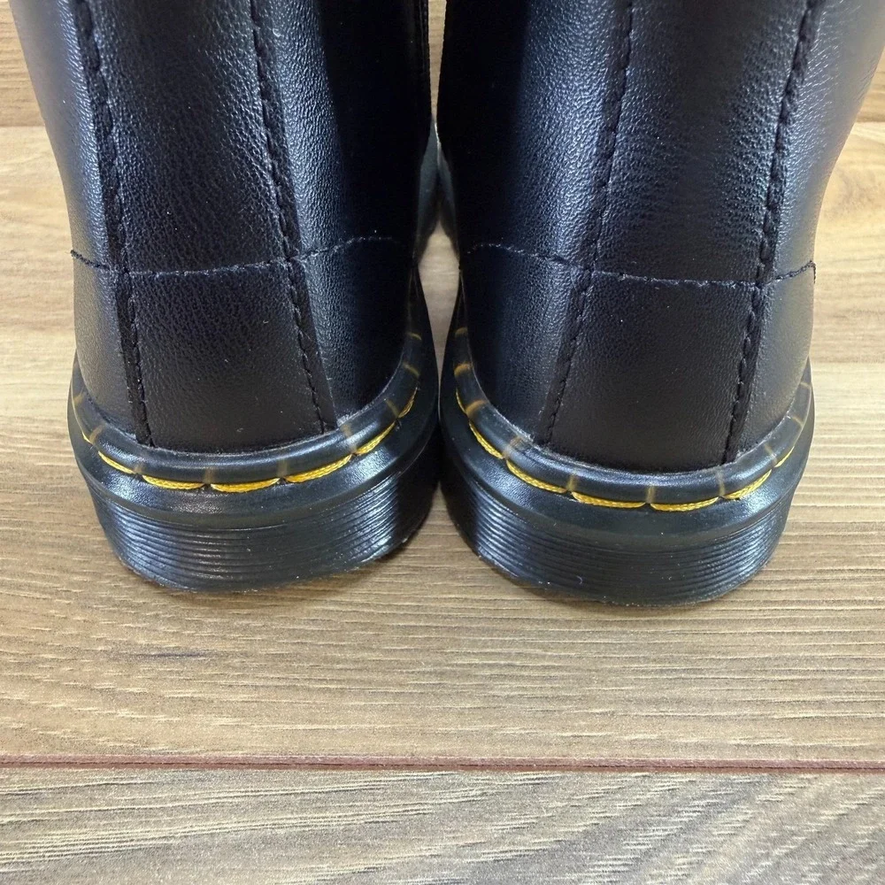 Dr‎ Martens Zavala Toddler Boots Size 9 UK 8 Black Leather Zip Combat